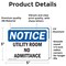 Signmission Utility Room No Admittance OSHA Notice Sign, Vinyl Decal, 5in W x 3.5in L, 2PK OS-2PACK-NS-D-35-L-18846 - alternate 2